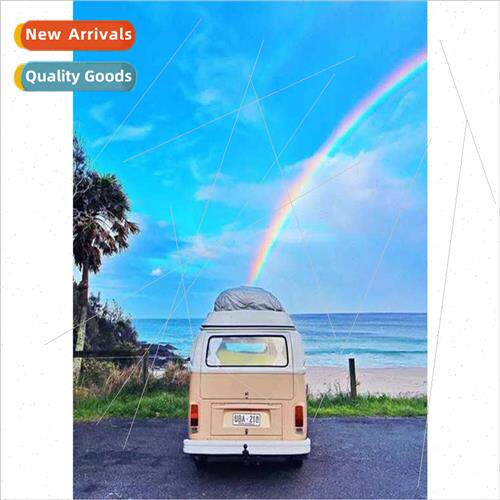New full round diamond rainbow car diamond painting living r