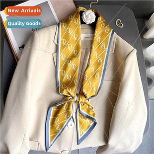 Korean Tie scarf silk small new 2022 Bags Ribbon Alphabet