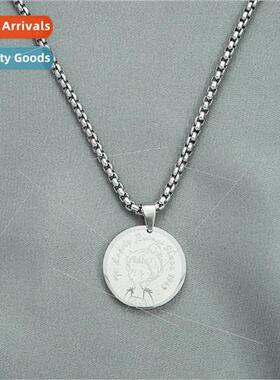 Princess ins round pendant necklace men women pendant cold n