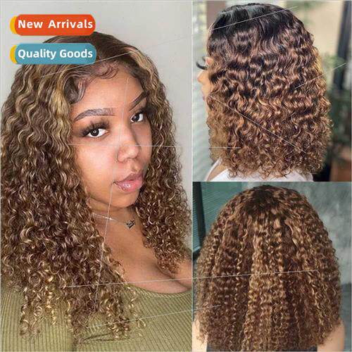 Europe wigs fashion fluffy African small curly hair hand cur