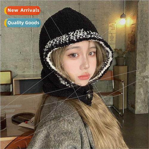 Korea Balaclava cap female winter warm cap neck one couple