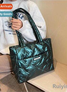 Pearl cotton dress shoulder bag female fall winter new large