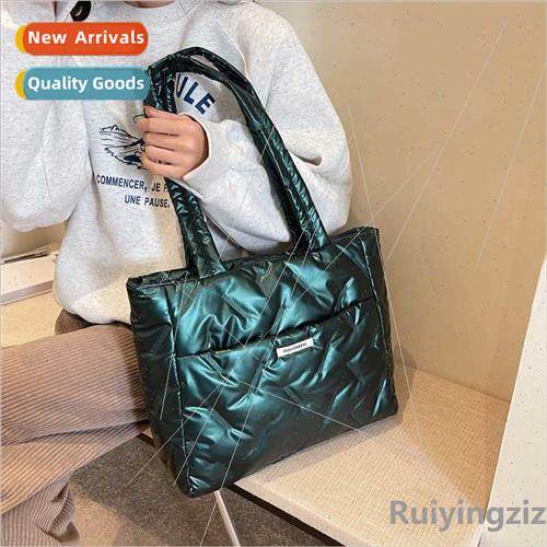 Pearl cotton dress shoulder bag female fall winter new large