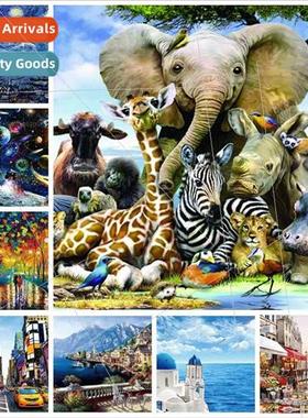 1000pcs small box starry sky Paris flower set rainy night wa