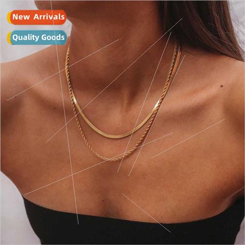 Europe hip-hop double layered stacked wearing titanium steel