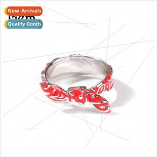 Europe hip-hop new couples ring copper material drip oil cas