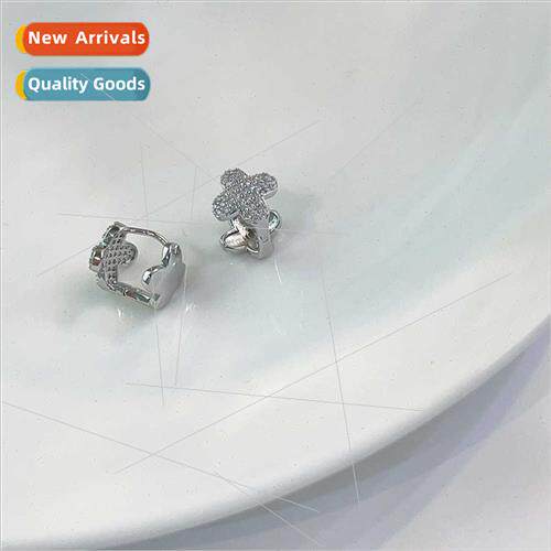 Sense diamond earrings female small delicate double-sided cl