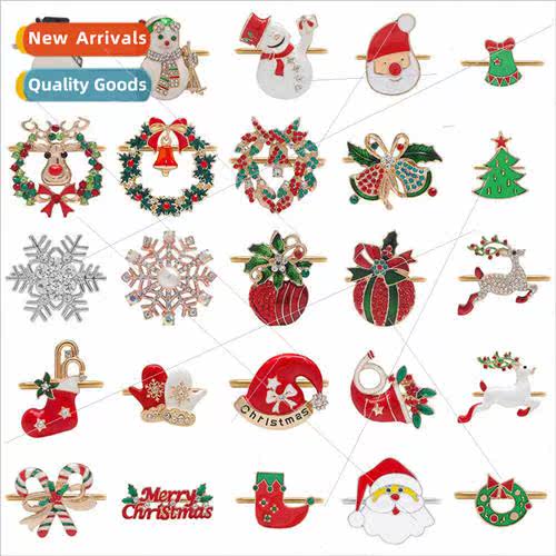 Christmas Metal Napkin Rings Elk Wreath Christmas Tree Snowf