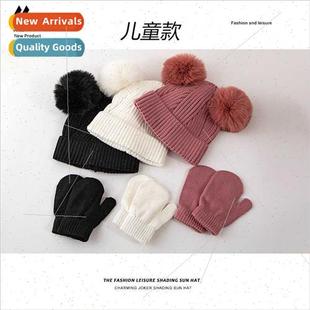 cap wom winter sets wool fall new men Korean ball ins