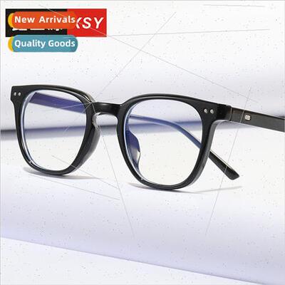 Myopia glasses frame female transparent flat glasses Korea 2
