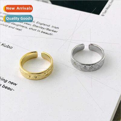 s925 silver hjewelry Europe gold finger ring irregular face