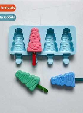 4-Ply Christmas Tree Ice Cream 64 Chocolate licone Molds Cak