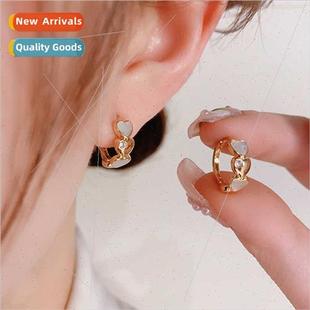 Koreafashion simple shell love earrings female hundred wh ea