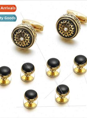 French cufflinks patterned gold buttons men business door st