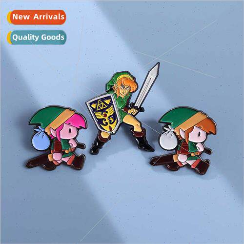 Cartoon animation game characters around alloy brooch trinke