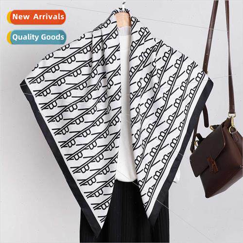 2023 new silk scarf letter B scarf twill silk square scarf 9