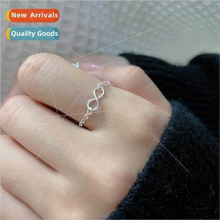 8 word chain pull-out index finger ring fashion simple love