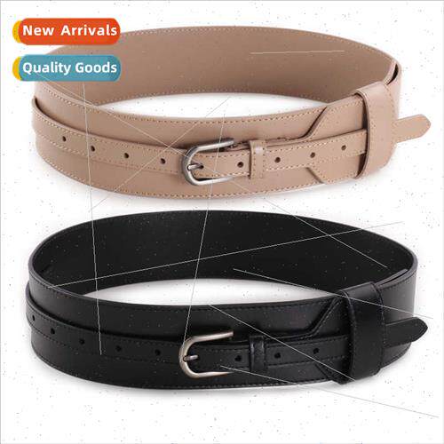 New wide belt female belt leather skirt dress su coat decora