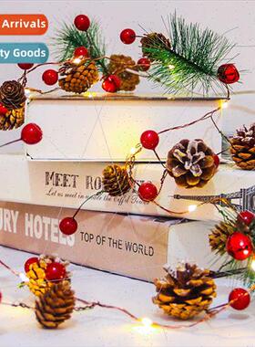 led Christmas lights room decoration pine needles pinecone s