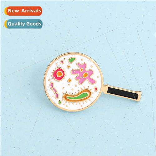Korean  cartoon brooch personalized nd magnifying glass micr