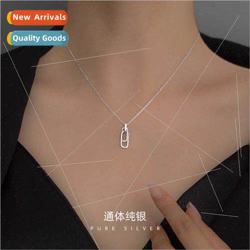 S925 silver letters ring ring necklace niche 2021 new female