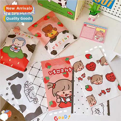 Korean  simple ins paper organizer cartoon cute strawberry b