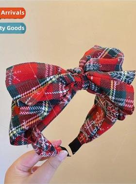 Red Christmas hair bands Korean designer bud bow hair band h
