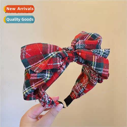 Red Christmas hair bands Korean designer bud bow hair band h
