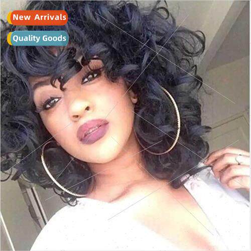 wigs 适用women long curly hair african small curls micro cur