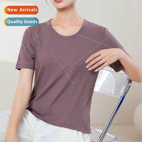 T-shirt women bamboo fiber material summer hot girl breathab