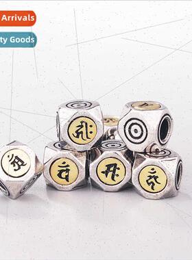 Plated 925 silver frosted natal buddha zodiac eight guardian