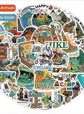 50 outdoor camping cartoon graffi stickers decoration luggag