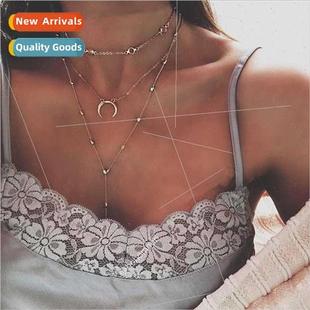 Bohemian Fashion Women Necklace Cowl Set Multi-layer Copper