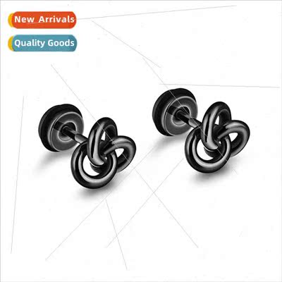 Korea new simple retro female earrings with jewelry titanium