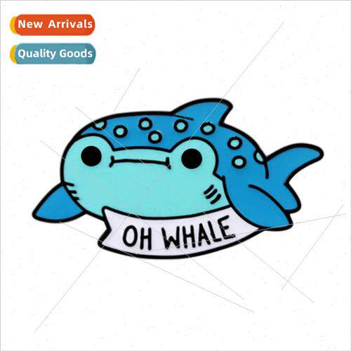 Fun underwater world brooch cowboy badge cute shark shape co