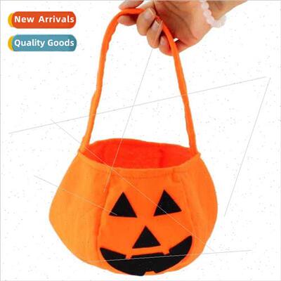 Non-woven Halloween candy bags children handheld pumpkin can