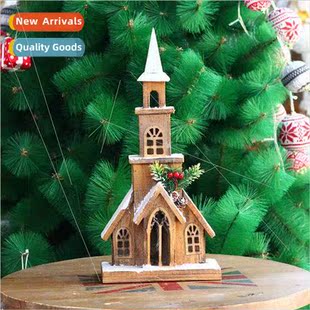 LED luminous wooden New house decorations snow woo Christmas