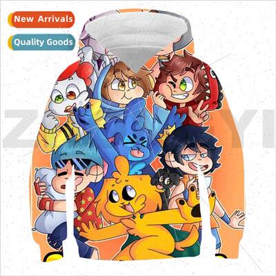 3D Anime Mikecrack Hoodie Children Teenager Setwear Los Comp