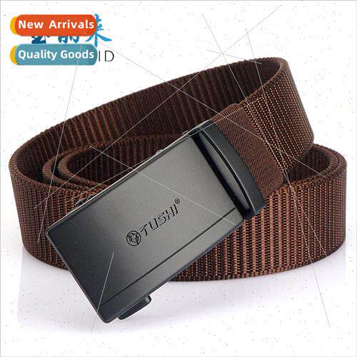 new toothless automatic buckle cloth belt thickened nylon ca