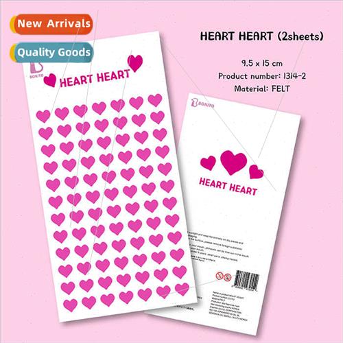 Korea Rose Deep Pink Nonwoven Peach Heart Heart 2pcs in 168p
