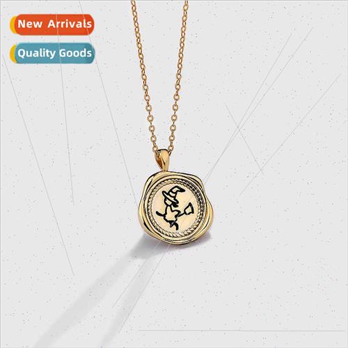 925 silver necklace jewelry female Europe ins niche cartoon