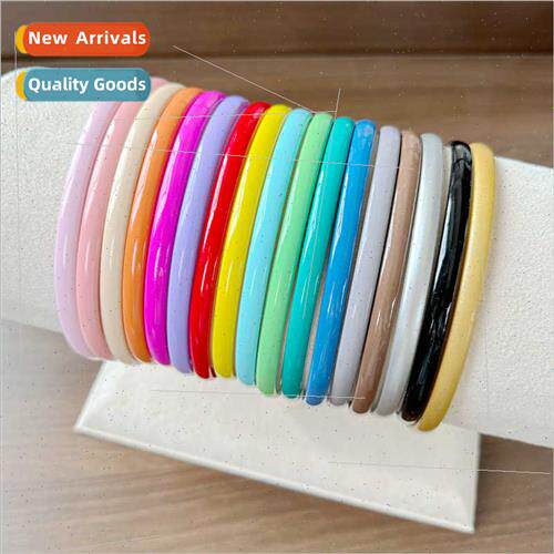 0.8CM candy color Korean hair bands plastic headband jewelry