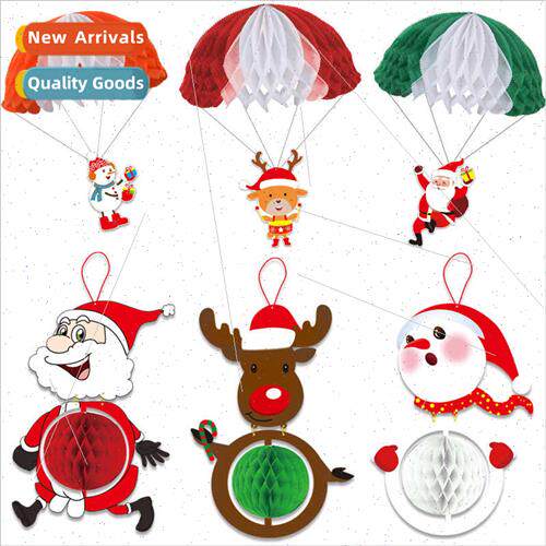 New cartoon Christmas parachute pendant Christmas decoration