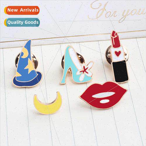 Fun Female pstick Brooch Mouth Wch Hat Corsage Crystal Shoes