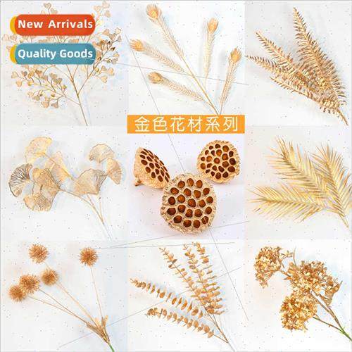 Golden Eucalyptus 3 Fork Ginkgo Biloba 3 Fork Fan Leaf Weddi