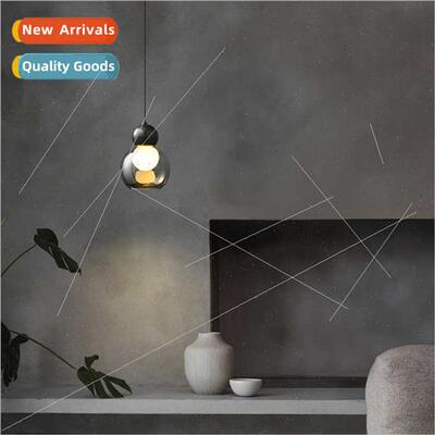 Copper light luxury bedroom bedside chandelier modern simple