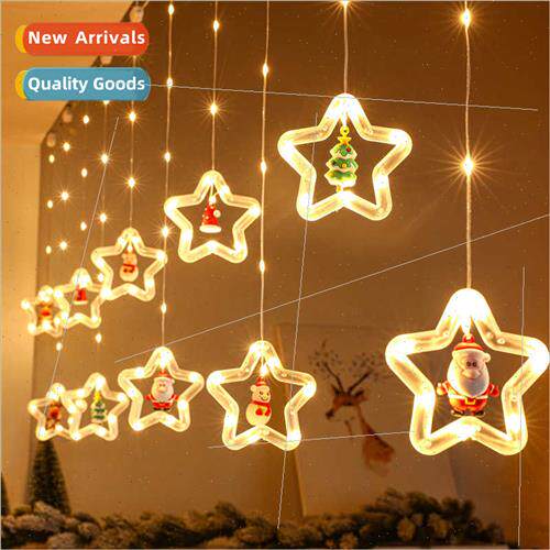 LED Christmas decoration pentagram curtain lights Christmas