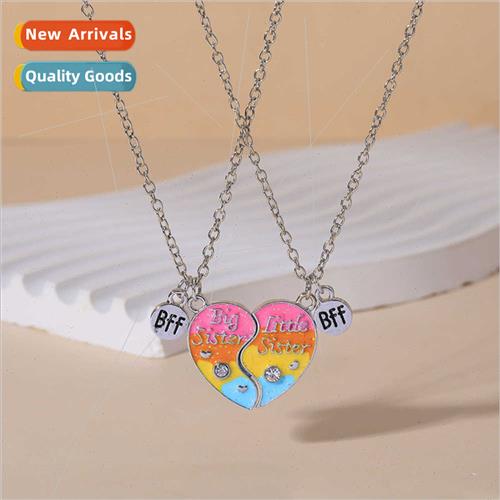 friend children necklace love splicing magnet bff pendant se