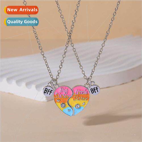 friend children necklace love splicing magnet bff pendant se