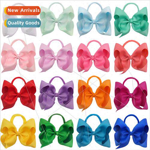 Europe 6inch Children Bow Hair Bands Bubble Flower Hair Deco